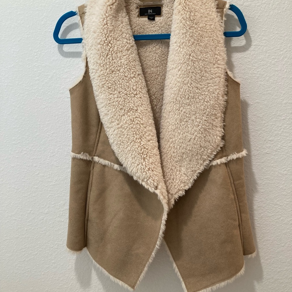 I.N. San Francisco faux suede vest.